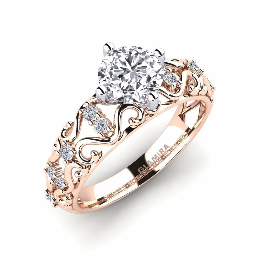18k Rose & White Gold Engagement Ring Ebba