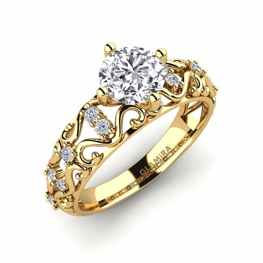 Ring Ebba 585 Yellow Gold & Diamond