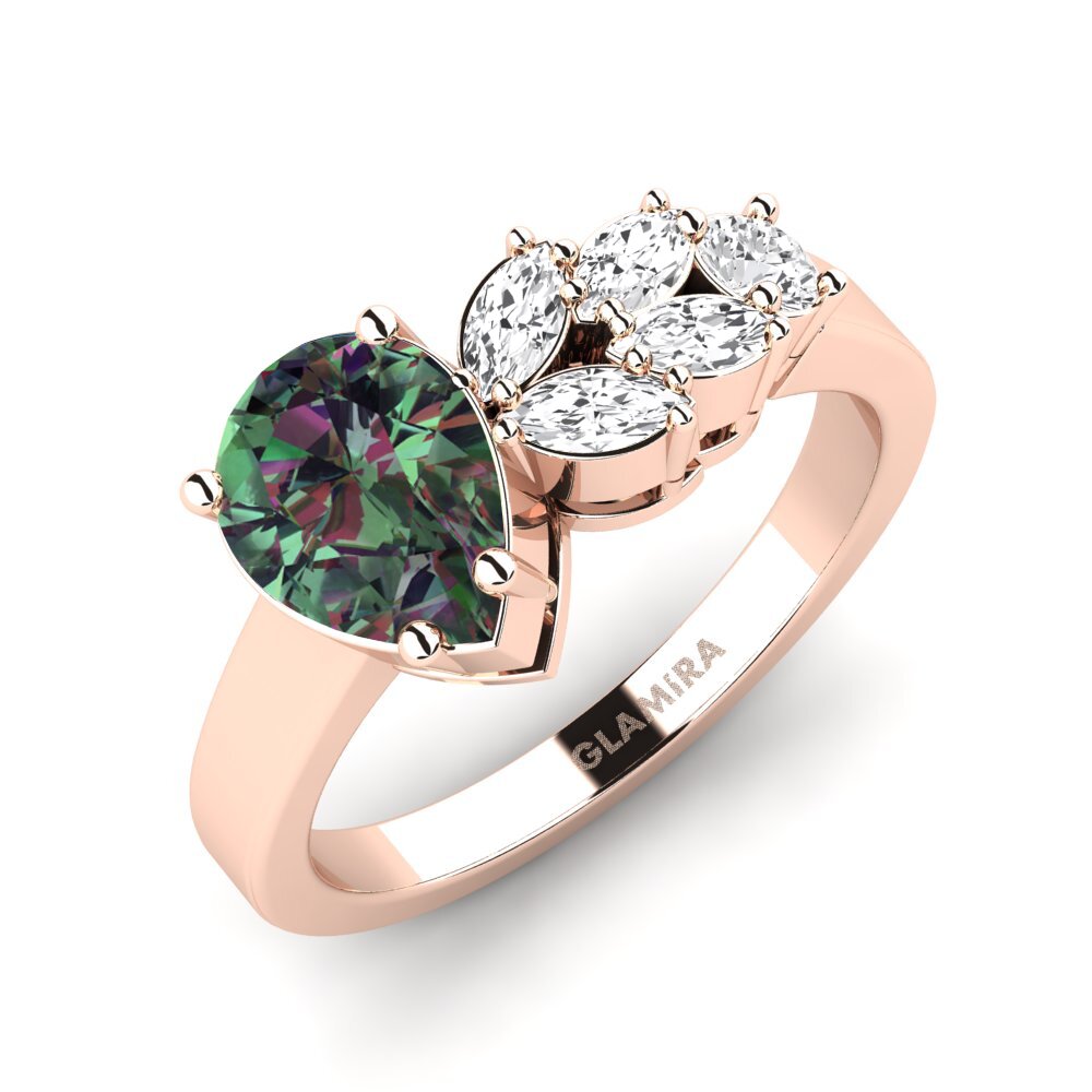 14k Rose Gold Mystic Topaz SYLVIE Ring Ebly