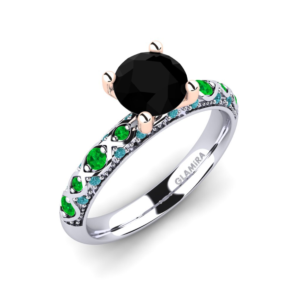 18ct White & Rose Gold Engagement Ring Ebonie
