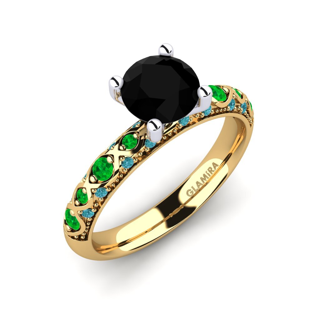 14k Yellow & White Gold Engagement Ring Ebonie