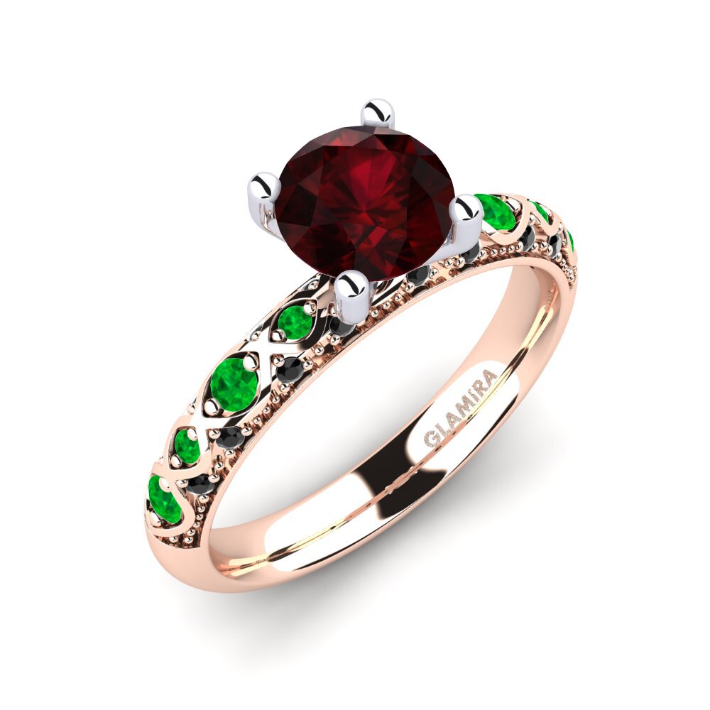 14ct Rose / White Gold Engagement Ring Ebonie