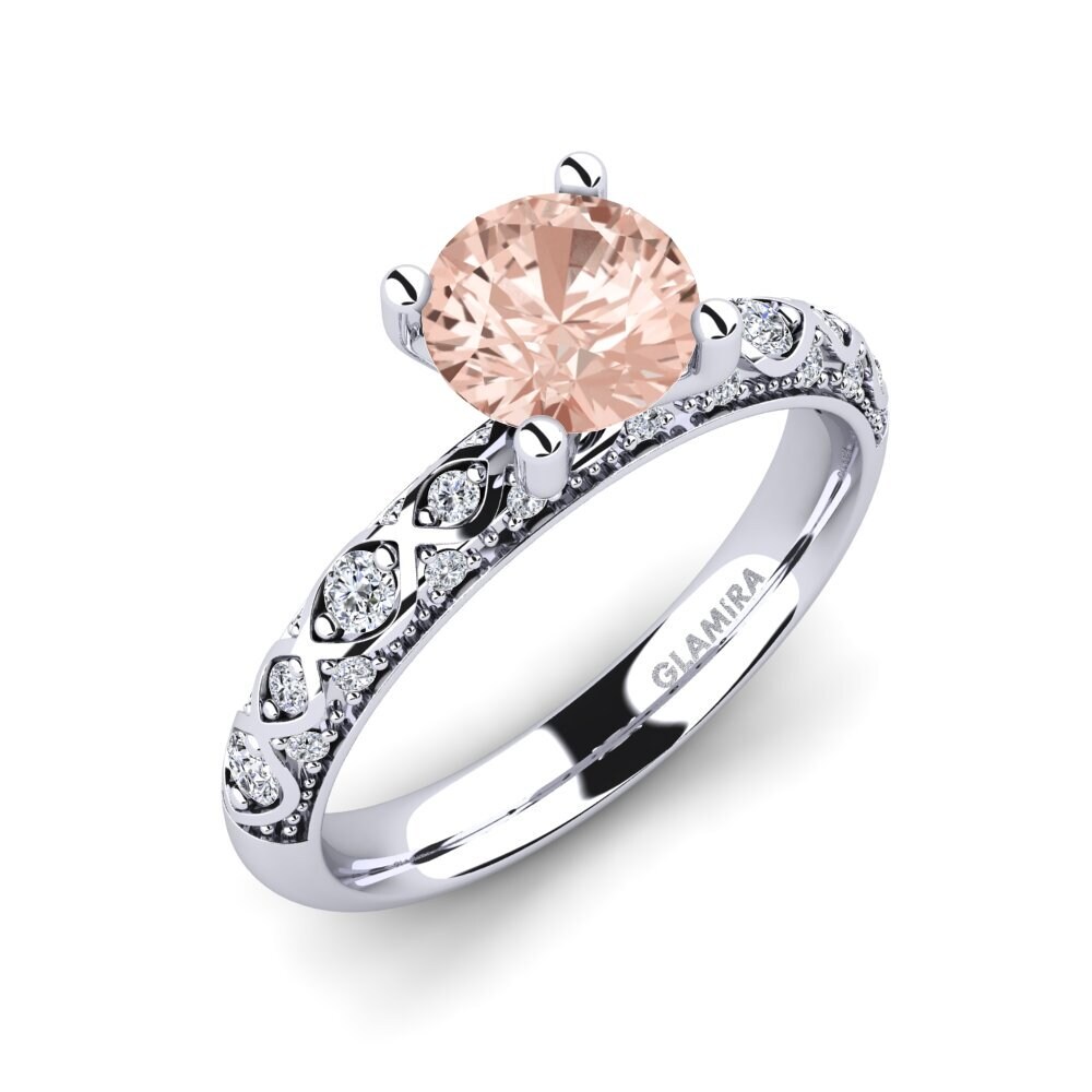 Morganite Bague de fiançailles Ebonie