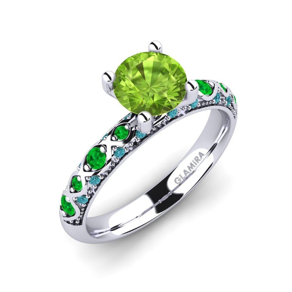 Peridot Engagement Ring Ebonie