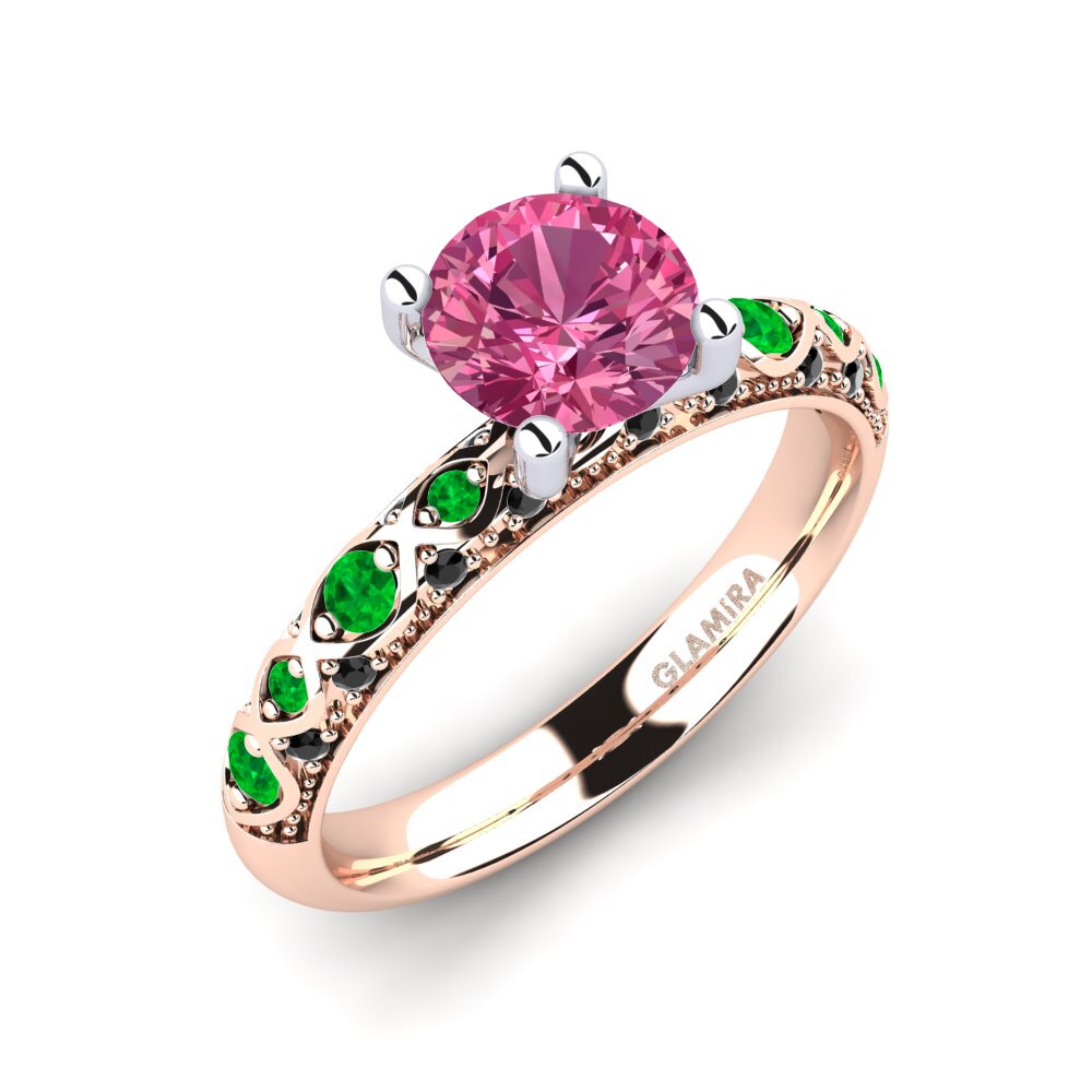14k Rose & White Gold Engagement Ring Ebonie