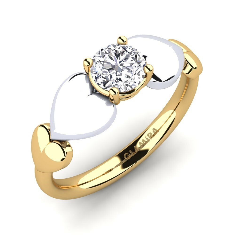 18k Yellow & White Gold Engagement Ring Ebrina