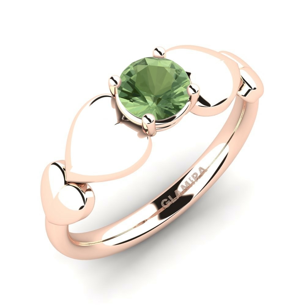 0.5 重量（克拉） 綠色藍寶石 訂婚戒指 Ebrina
