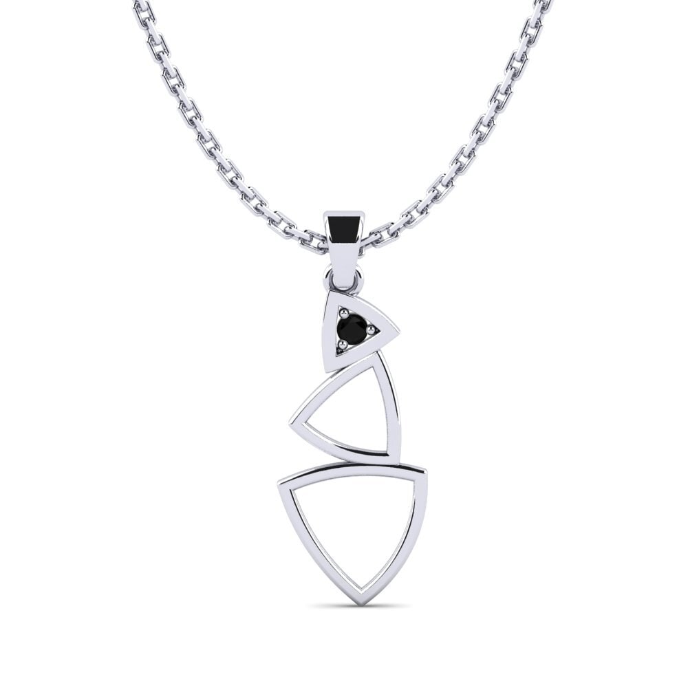 Schwarzer Diamant Damen anhänger Echoic