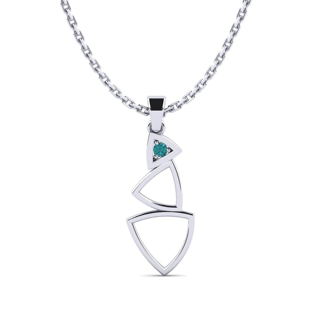 Diamante Azul Colgante de Mujer Echoic