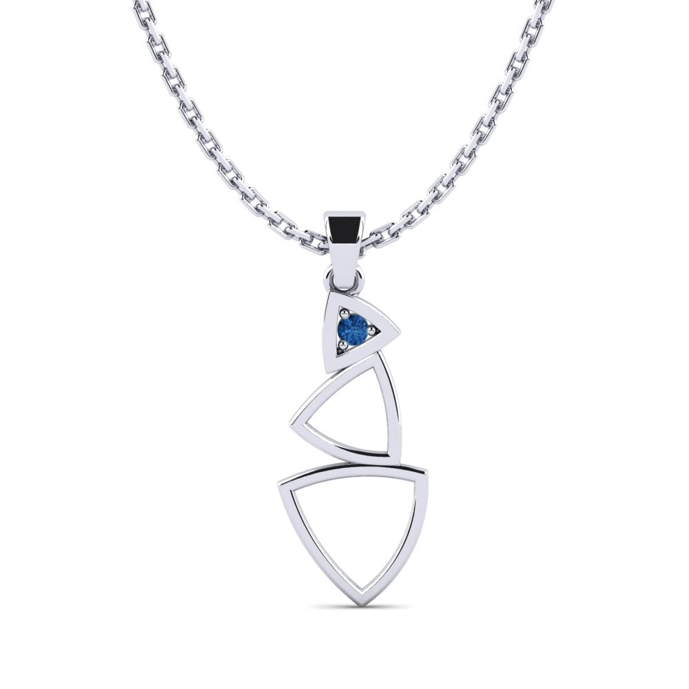 Circonita Azul Oscuro Colgante de Mujer Echoic