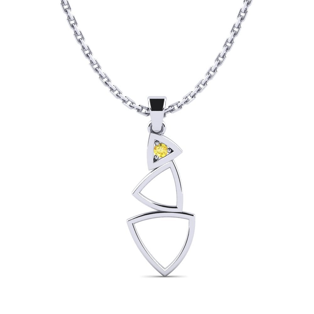 Zafiro amarillo Colgante de Mujer Echoic