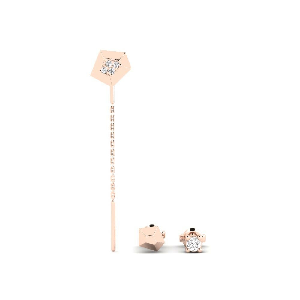 Oro Rosso 750 Orecchino da donna Ecliptic - SET