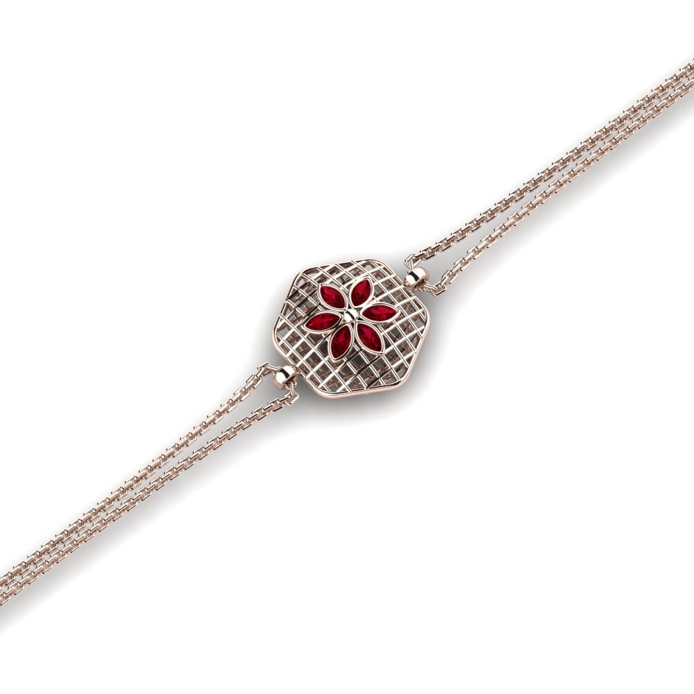 Marquesa Circonita Roja Pulsera de Mujer Ecnavresbo