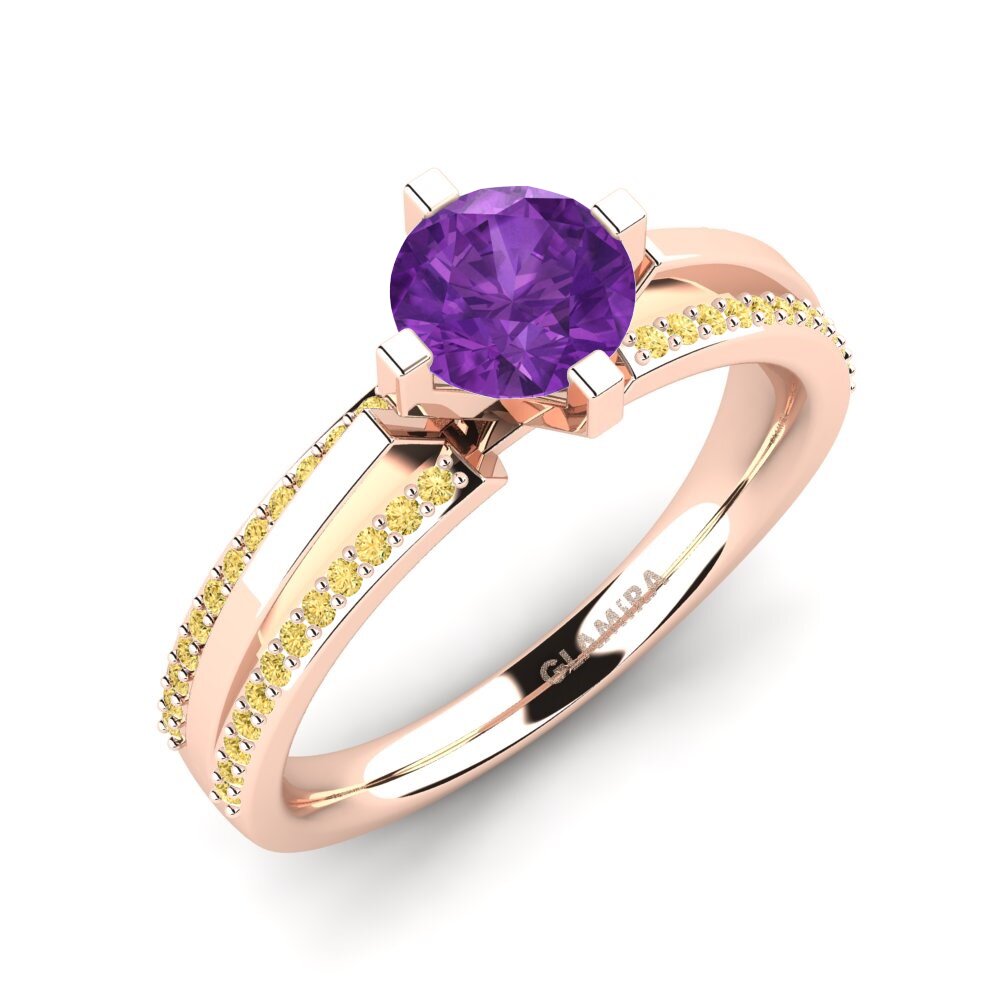 14ct Rose Gold Engagement Ring Eddy