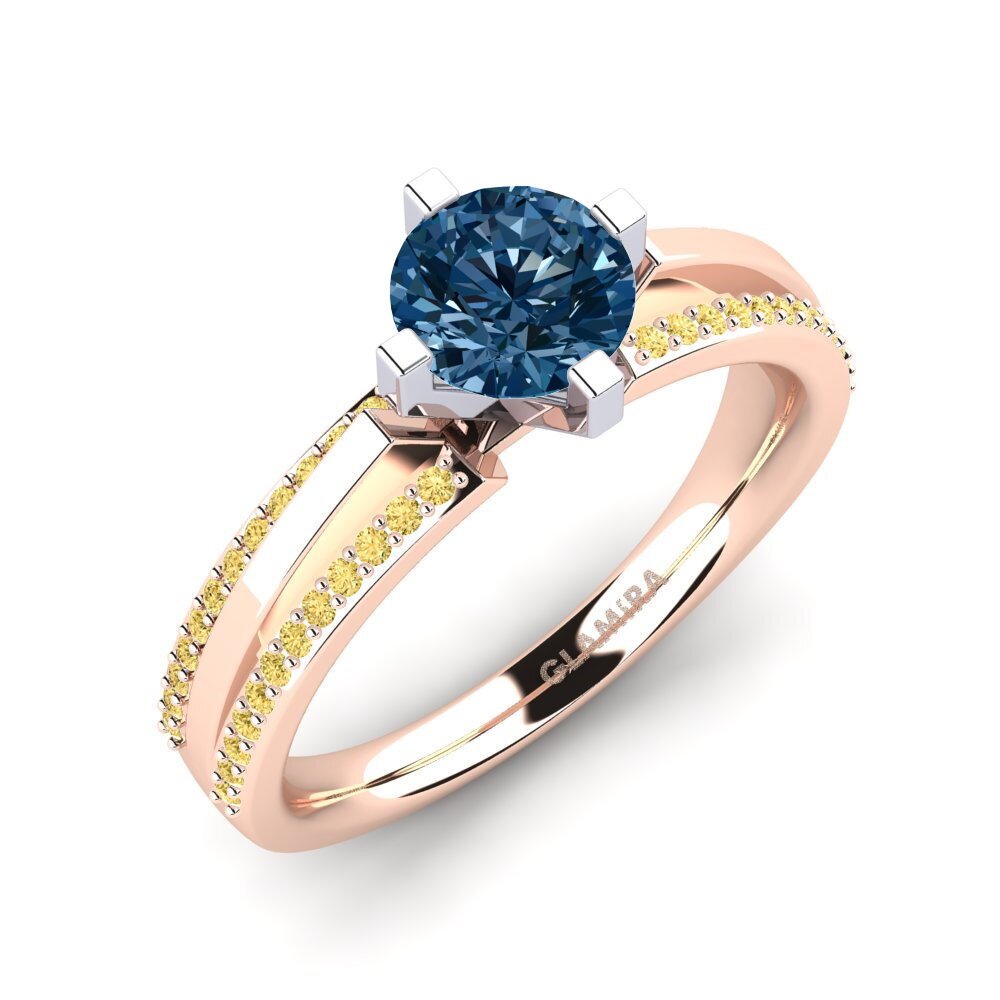 14k Rose & White Gold Engagement Ring Eddy