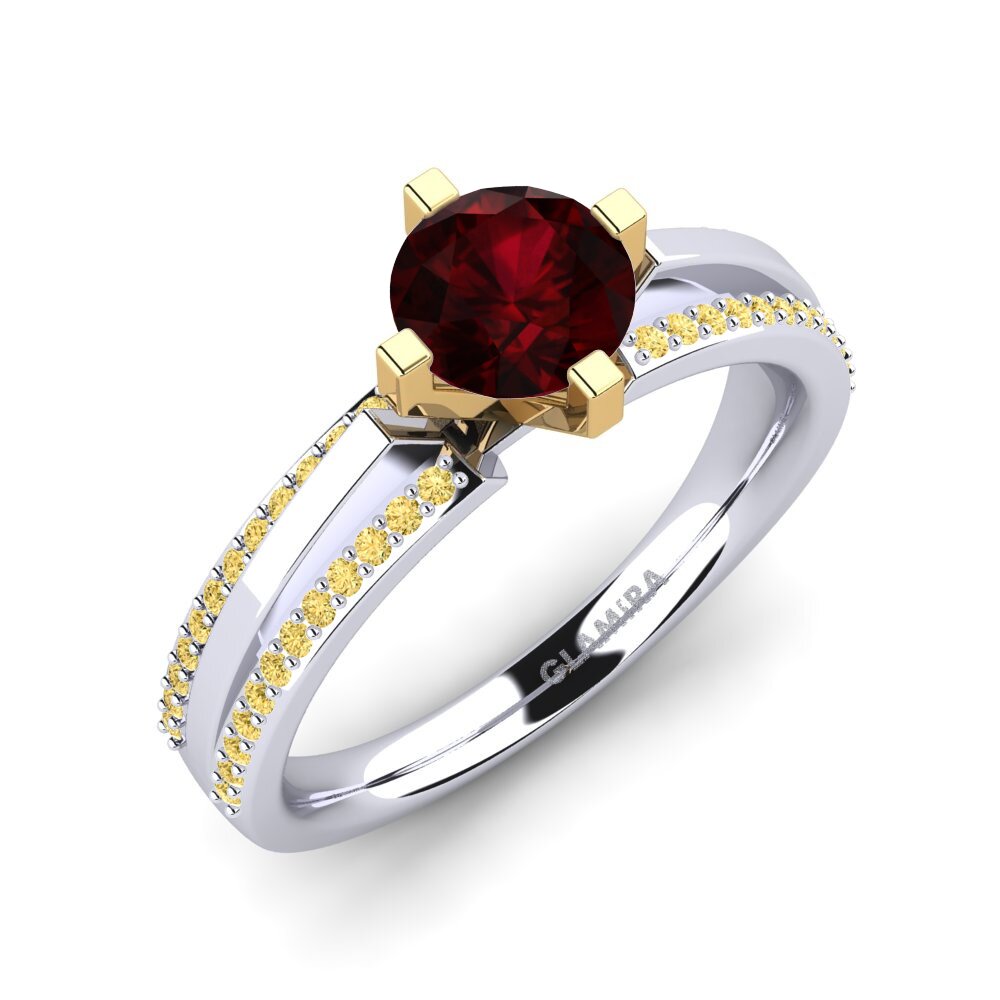 14ct White & Yellow Gold Engagement Ring Eddy