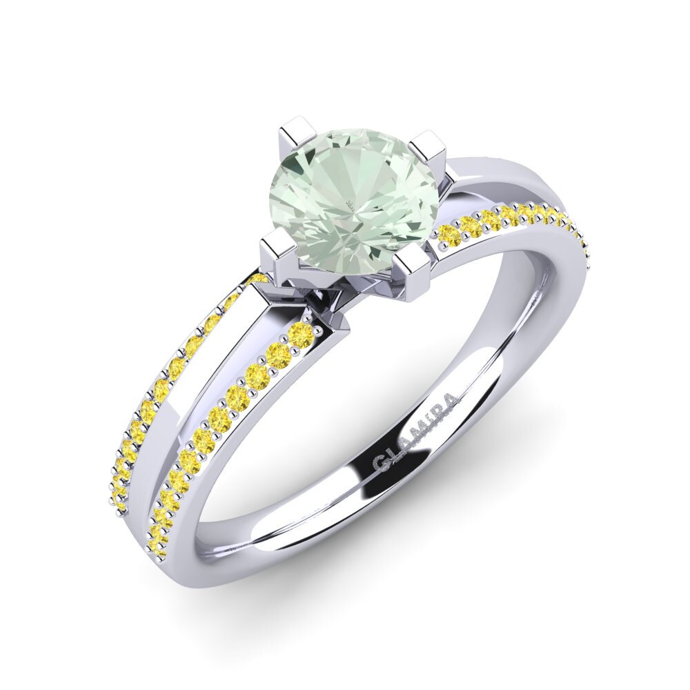 Green Amethyst Engagement Ring Eddy