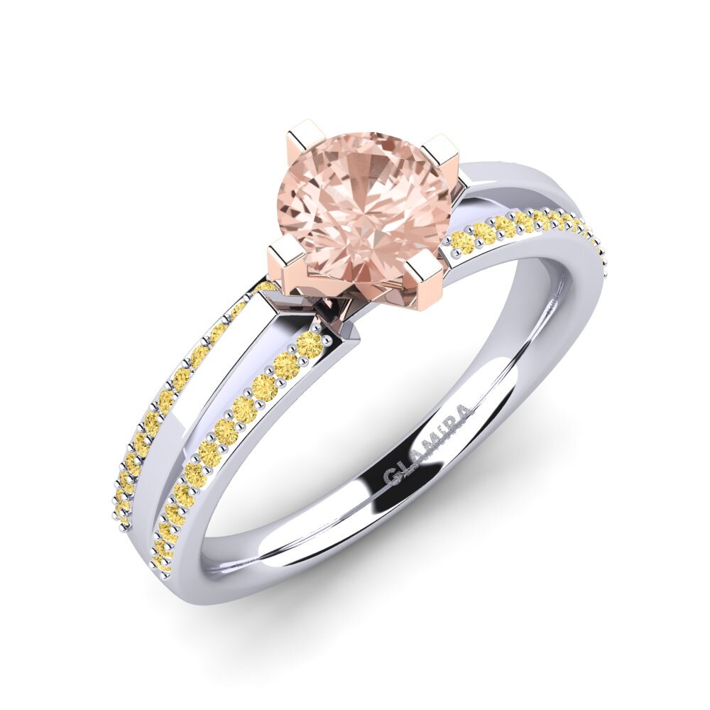 18ct White & Rose Gold Engagement Ring Eddy