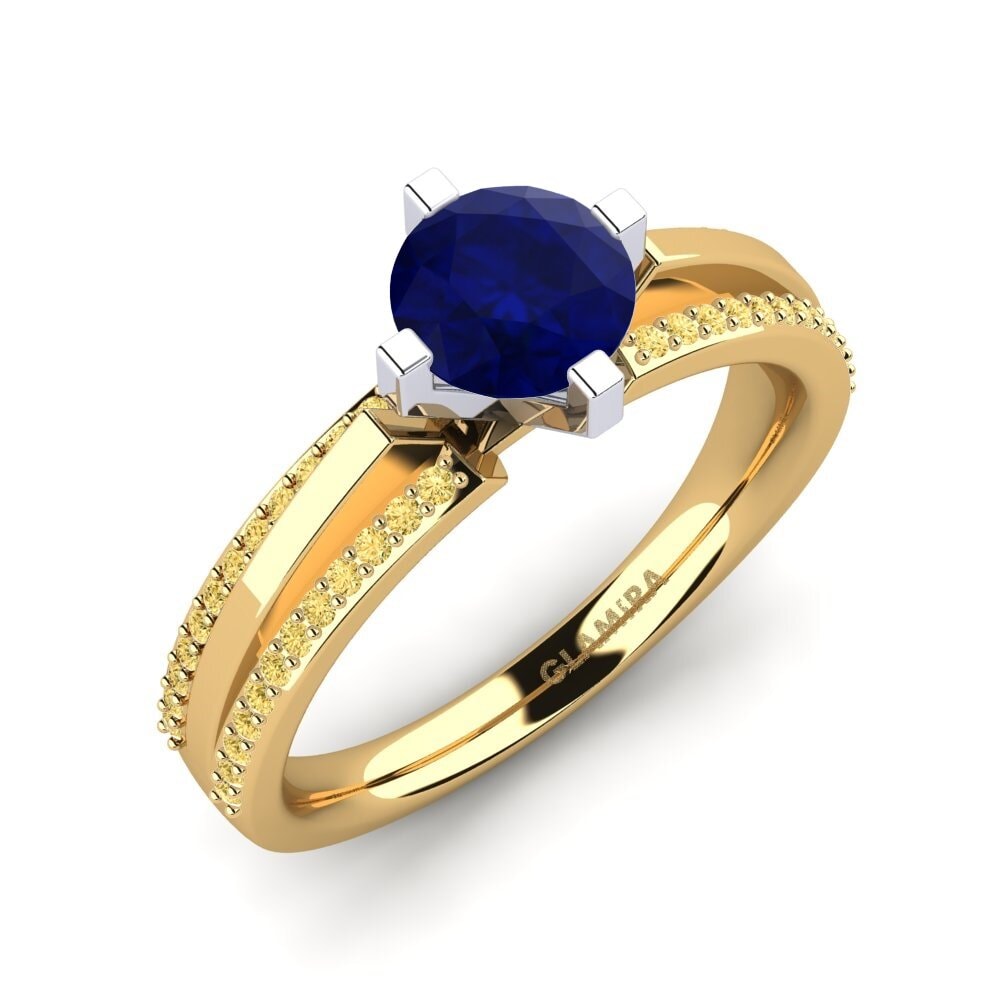 14k Yellow & White Gold Engagement Ring Eddy