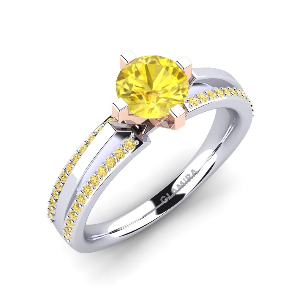 18k White & Rose Gold Engagement Ring Eddy