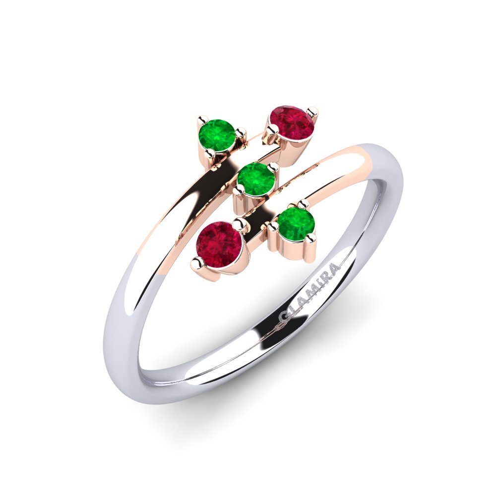 18ct White & Rose Gold Ring Edelle