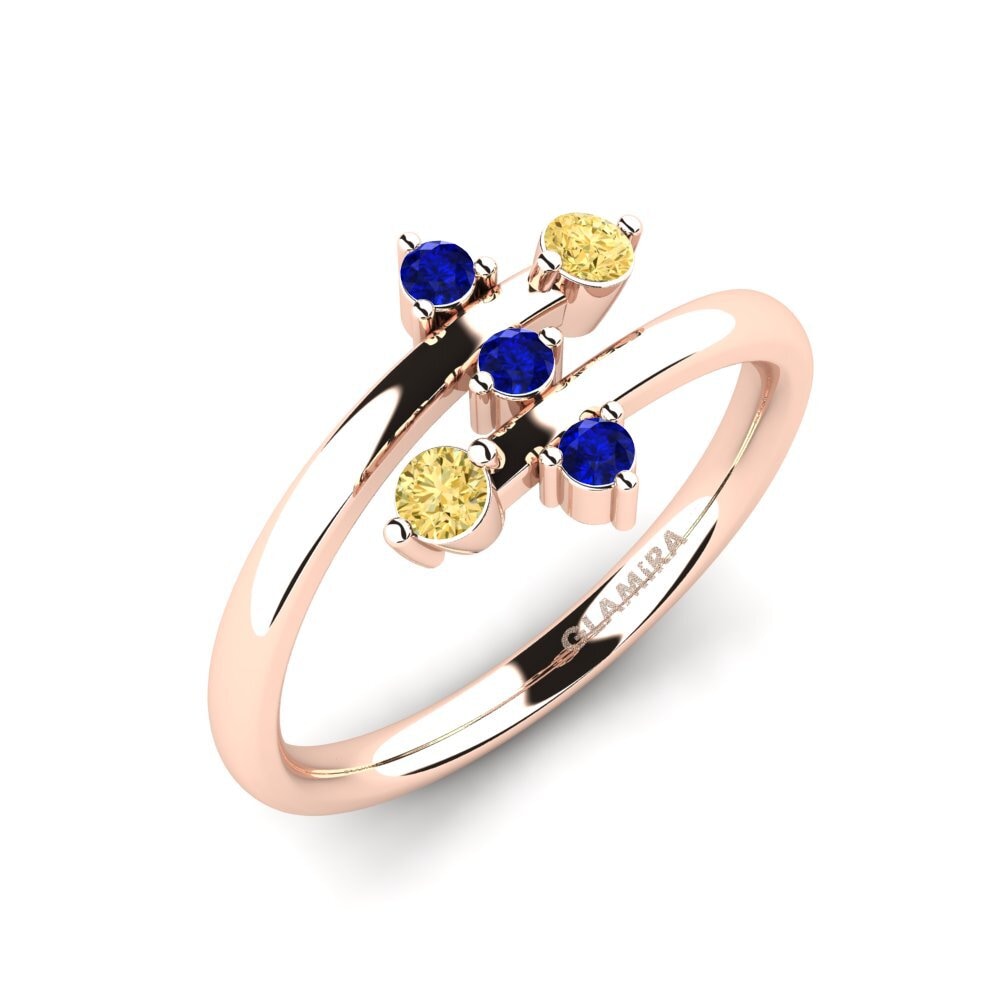 Diamante Amarillo Anillo Edelle