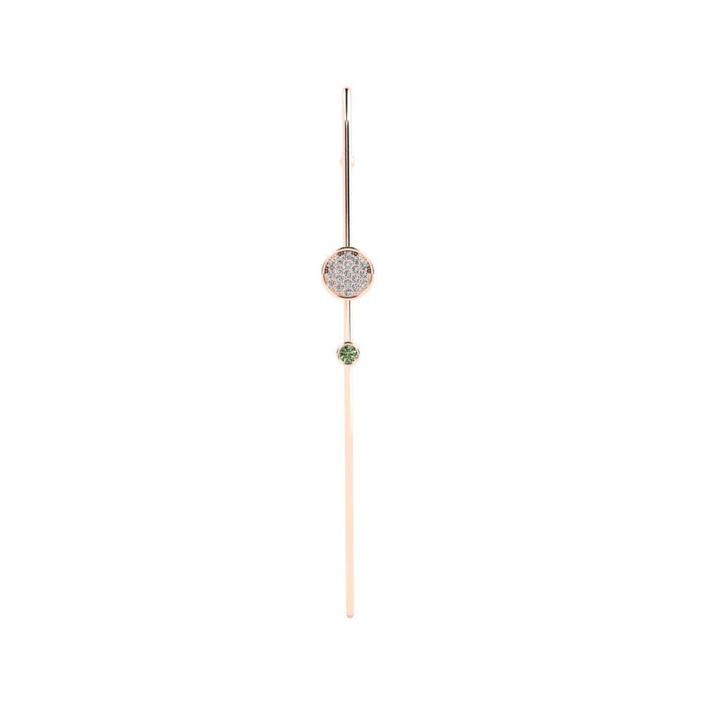 Rotgold 585 Grüner Diamant Ohrpiercings Edesbo