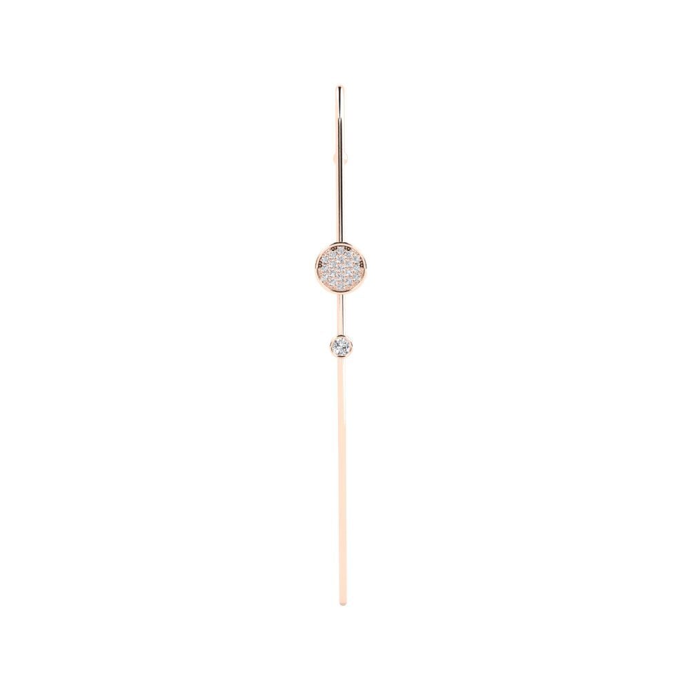 Rotgold 750 Labor-gezüchteter Diamant Ohrpiercings Edesbo