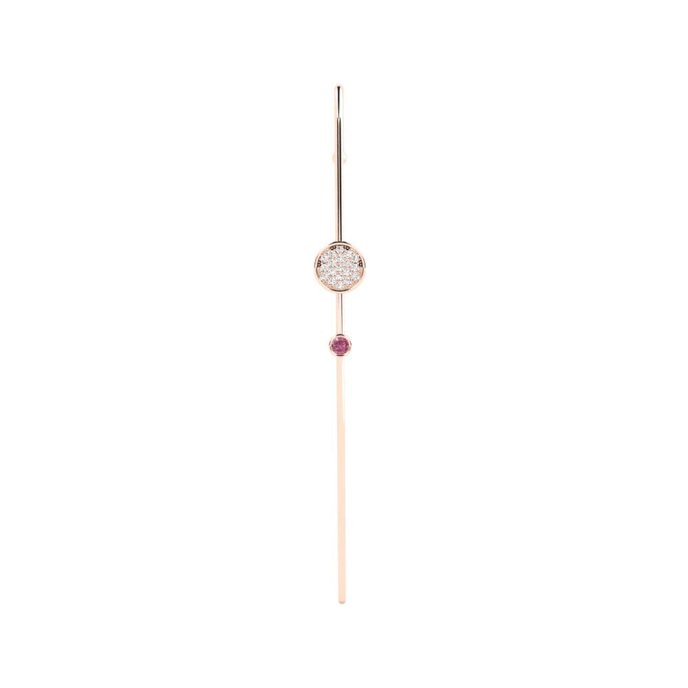 Rotgold 585 Rhodolit-Granat Ohrpiercings Edesbo