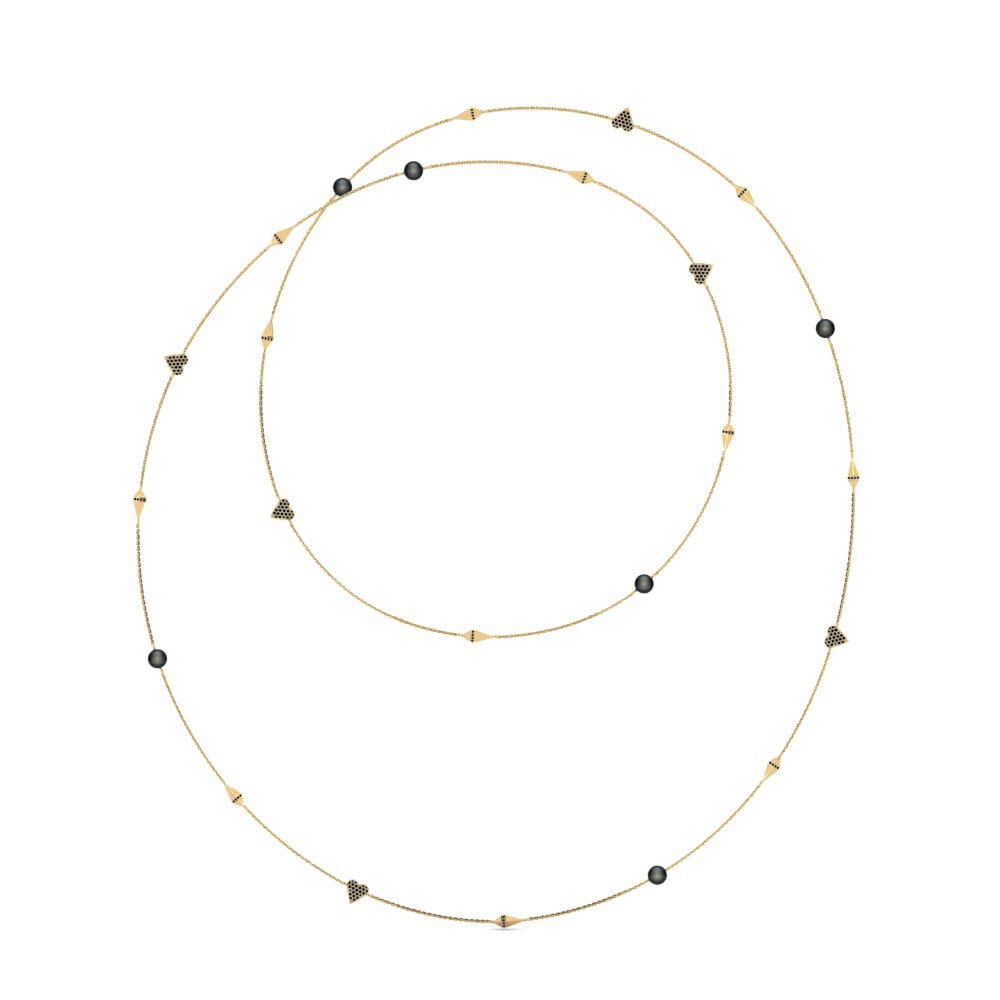 Station Black Sapphire Necklaces