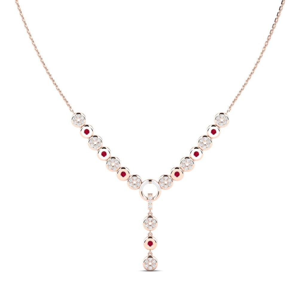14ct Rose Gold Ruby Women's Necklace Editorship