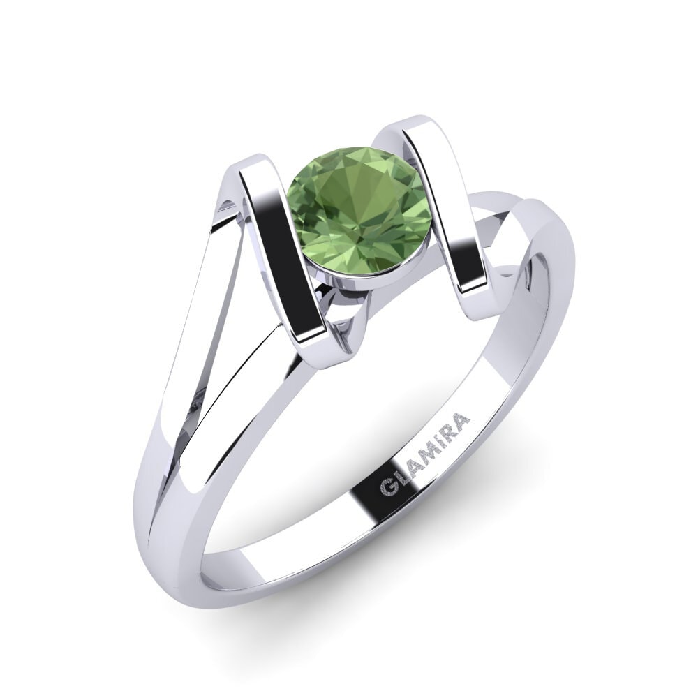 Zafiro Verde Anillo de compromiso Editta