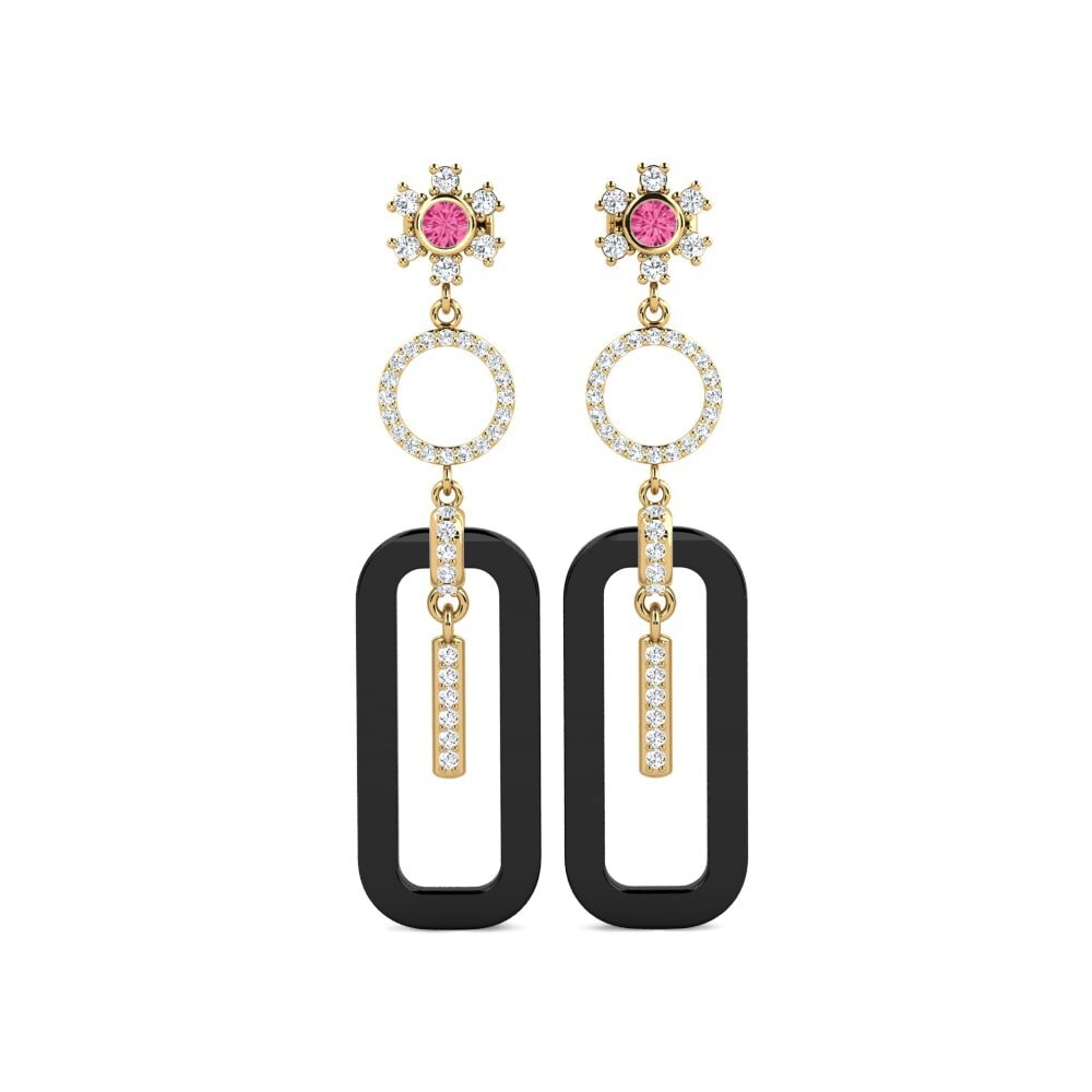 Round Pink Tourmaline Women's Earring Edlira