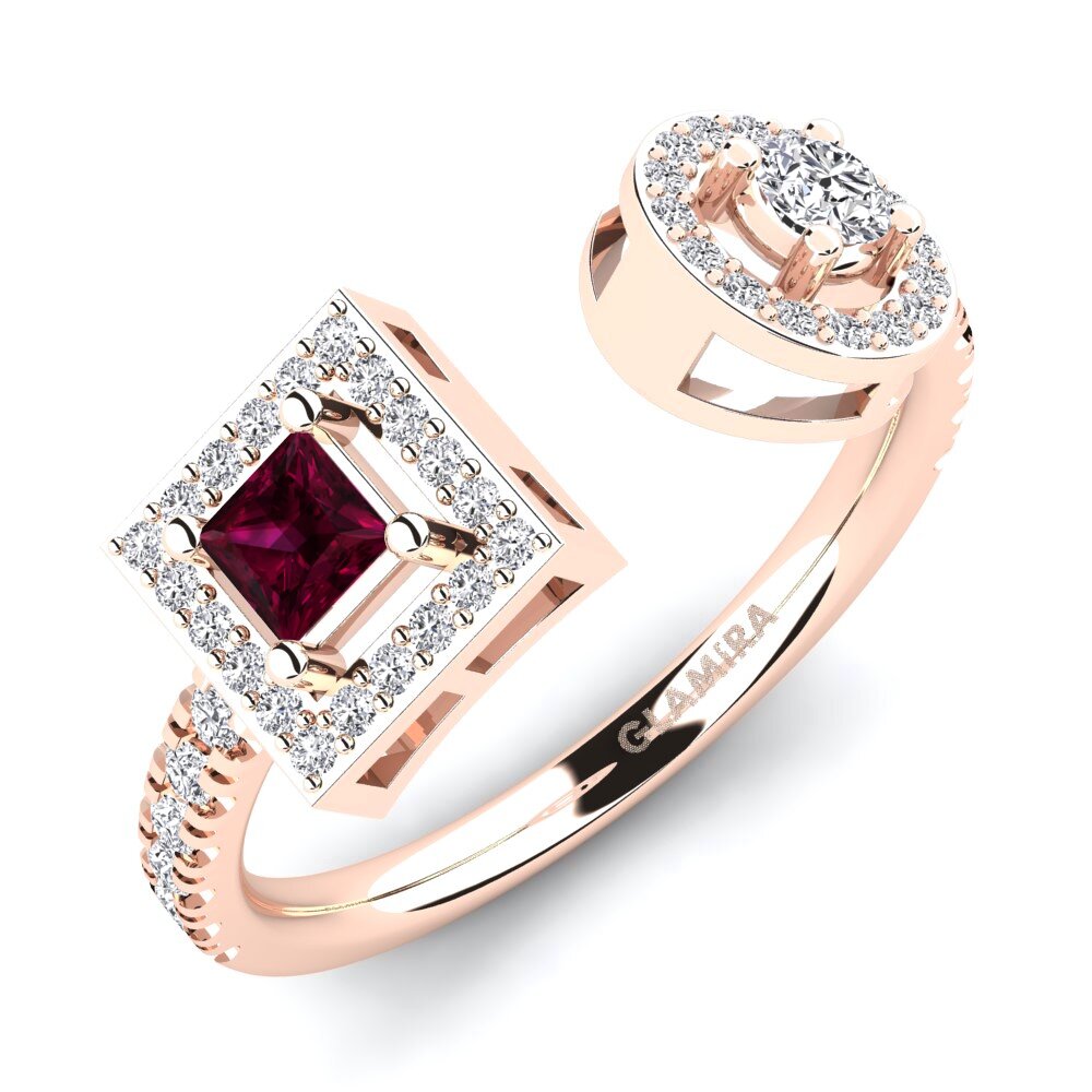 Rhodolite Garnet Engagement Ring Edmonde