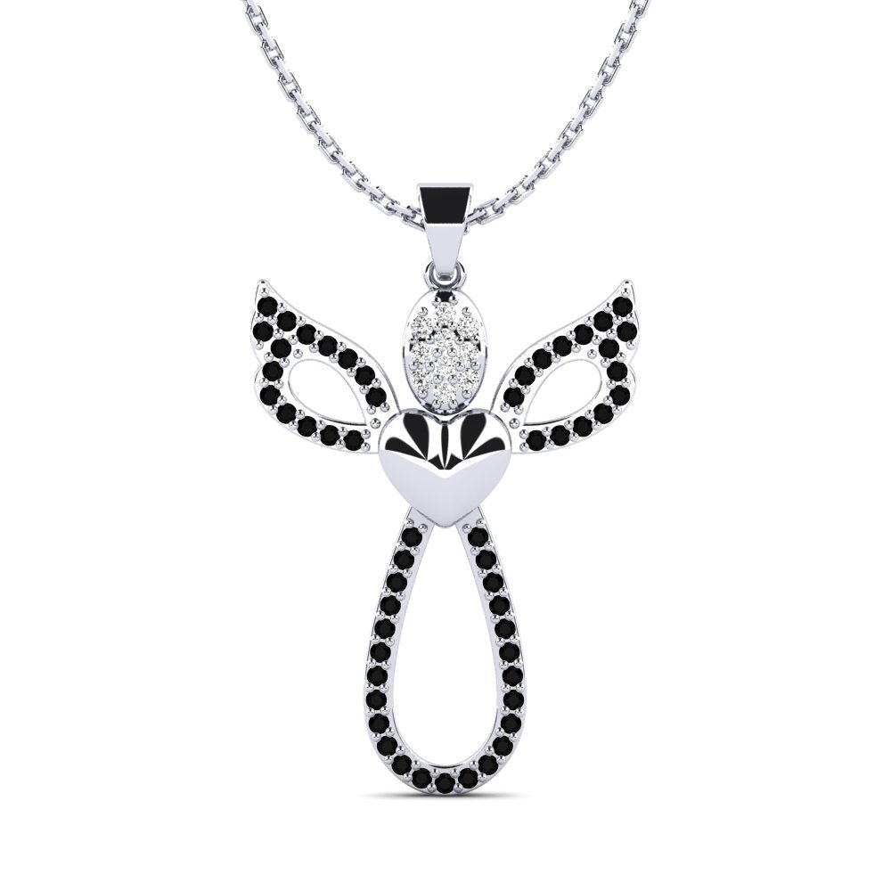 Schwarzer Onyx Damen anhänger Ednila
