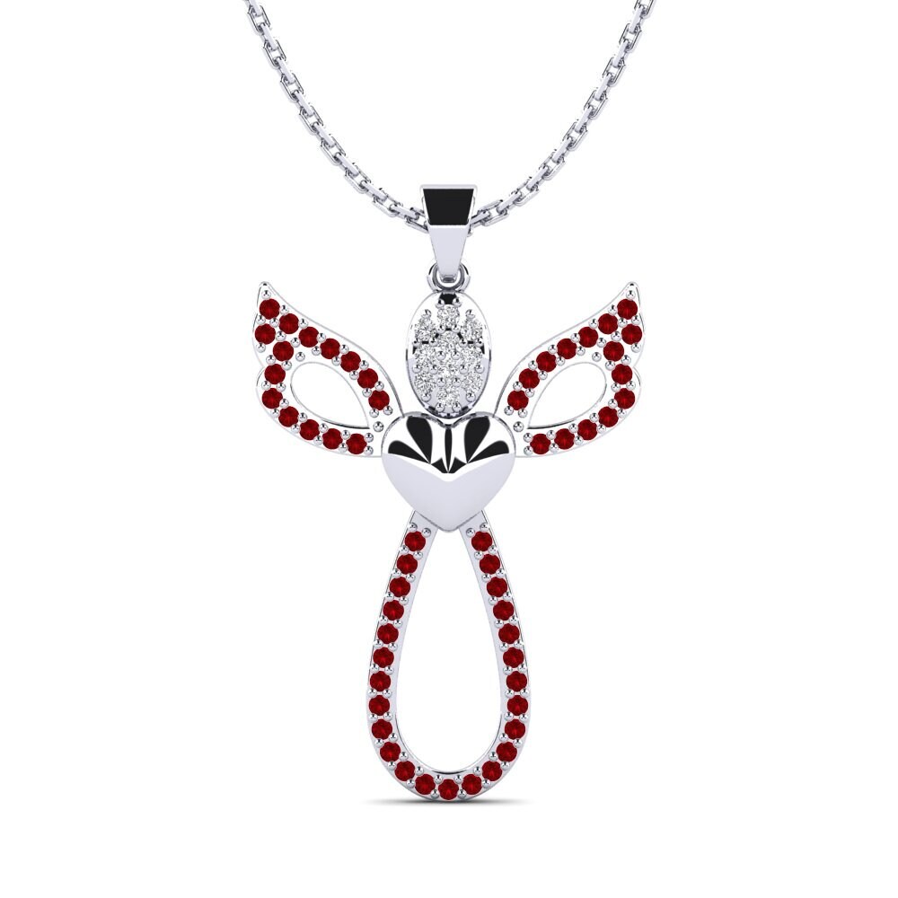 Red Zirconia Women's Pendant Ednila