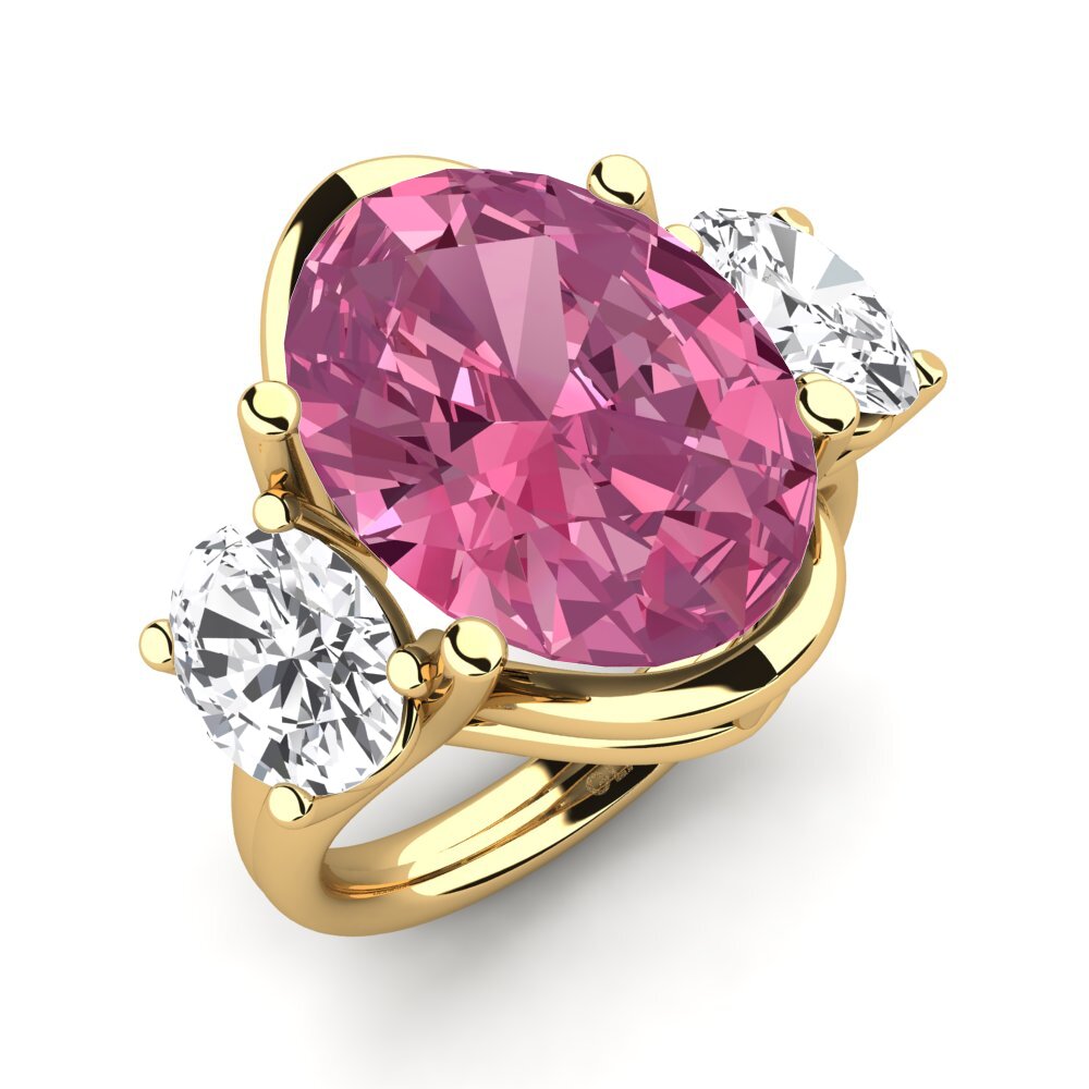 9ct Yellow Gold Pink Tourmaline Ring Edolie