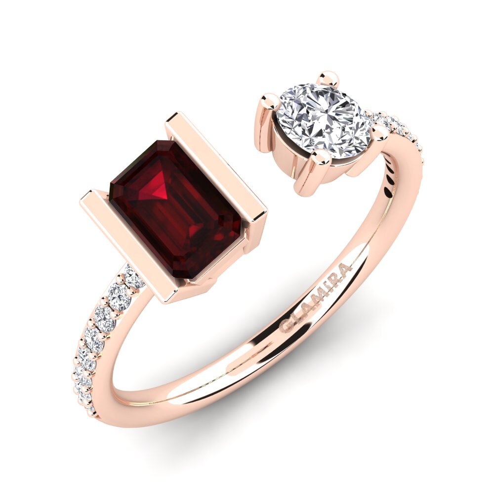 Grenat Bague de fiançailles Edrea