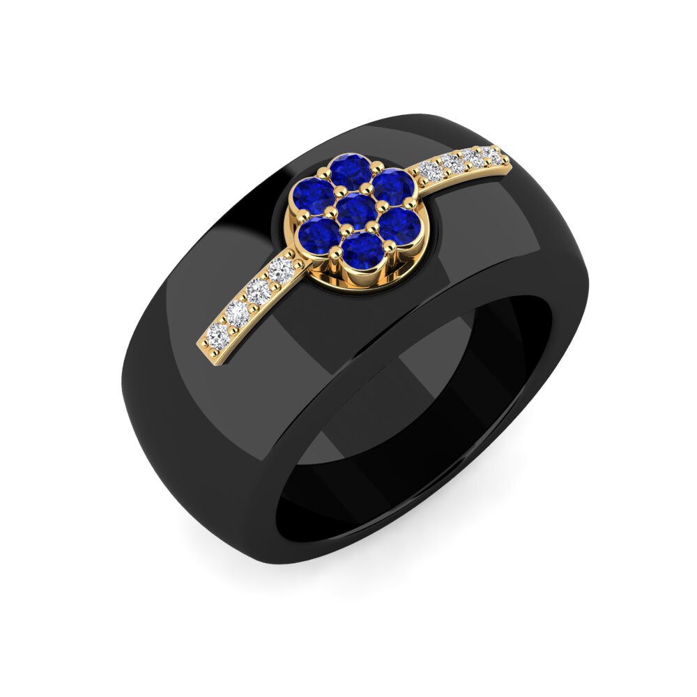 9ct Yellow Gold Sapphire Ring Eduard