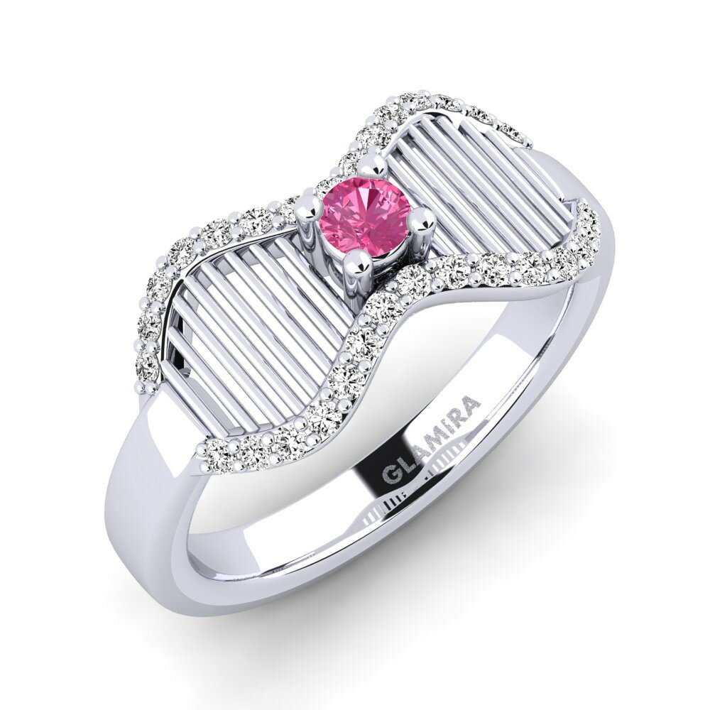 Turmalina rosa Anillo Eellio