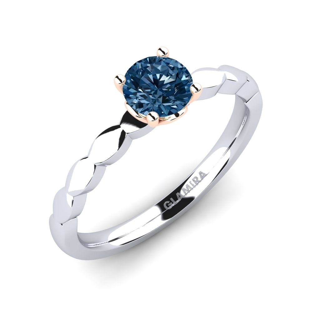14k White & Rose Gold Engagement Ring Effie 0.5 crt