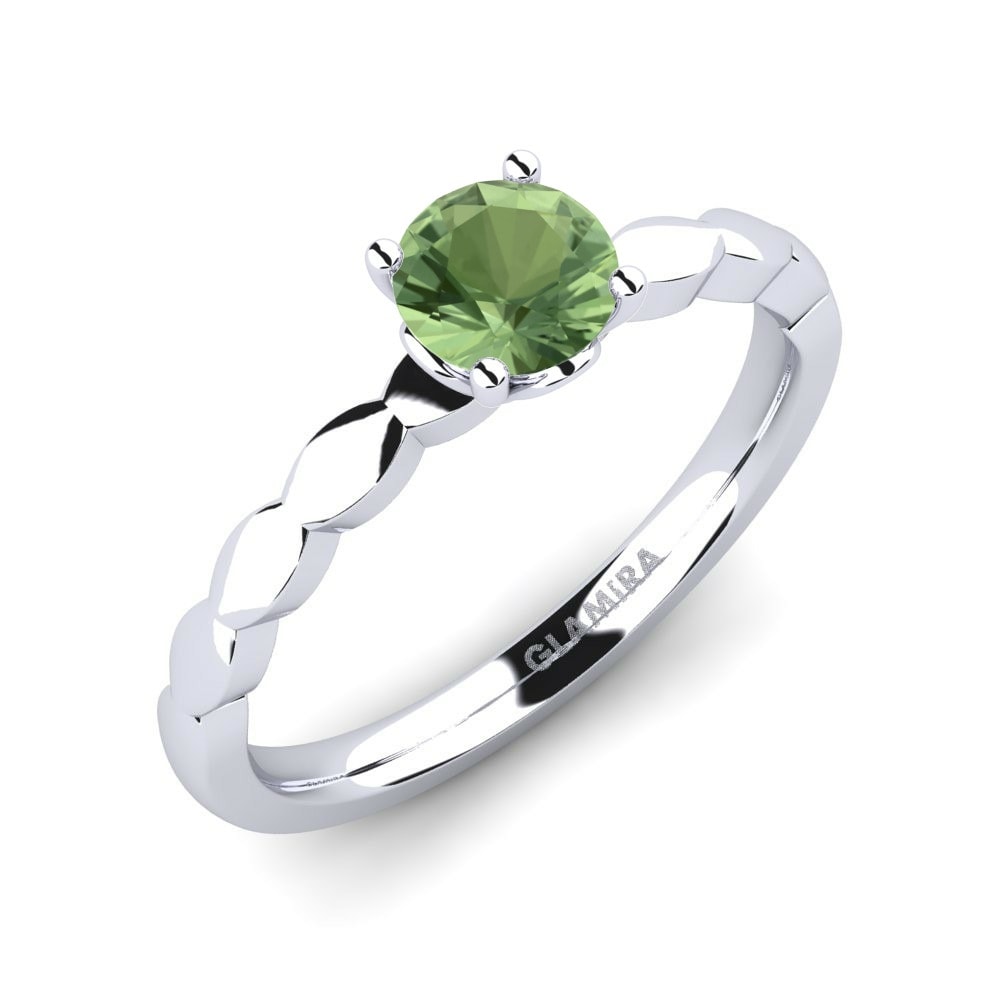 0.5 重量（克拉） 綠色藍寶石 訂婚戒指 Effie 0.5 crt