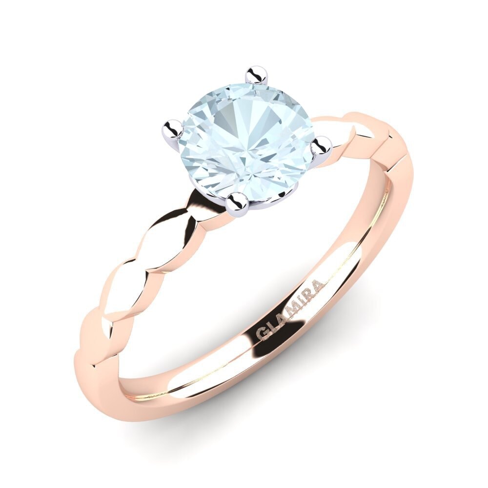 14ct Rose / White Gold Engagement Ring Effie 0.8 crt