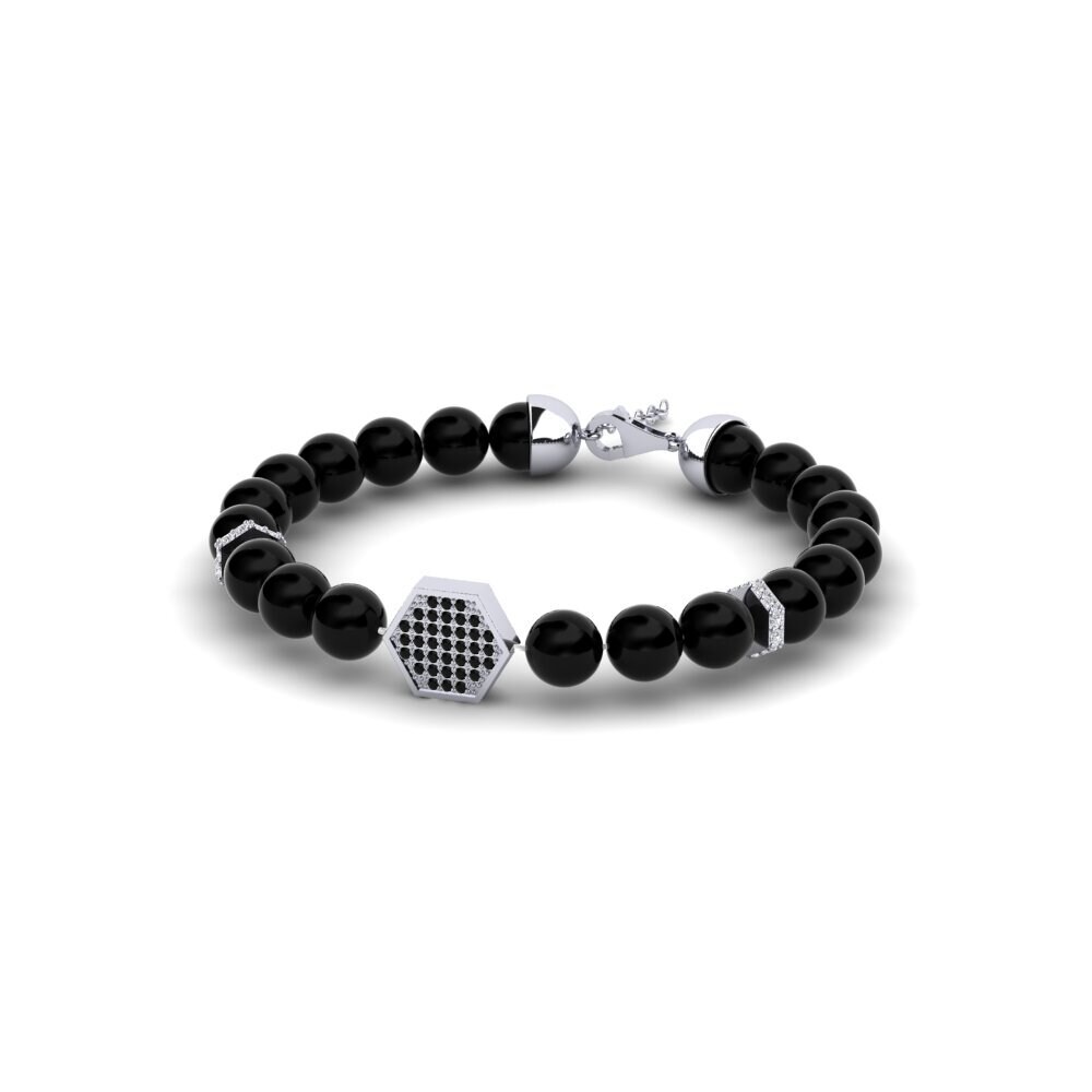 Diamante Negro Pulsera para hombre Efpacinou