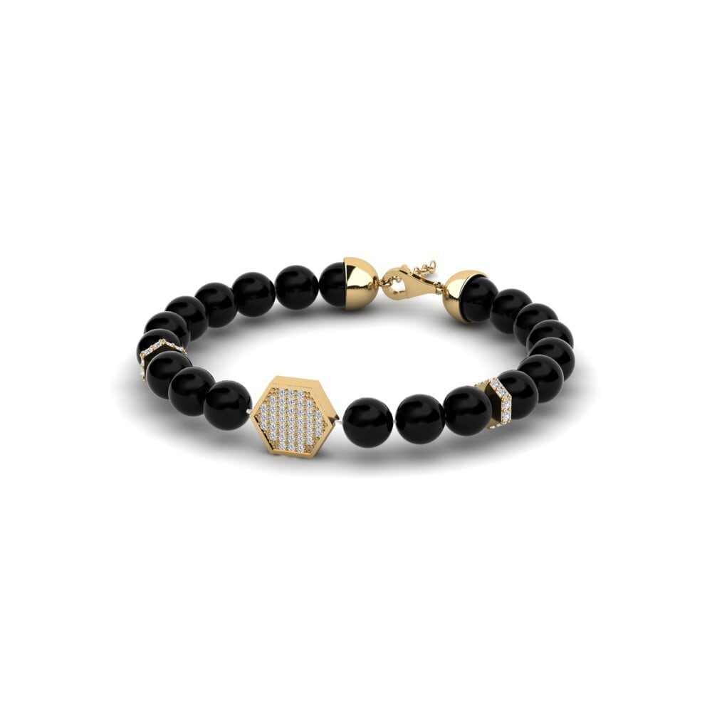 9k Oro Amarillo Pulsera para hombre Efpacinou
