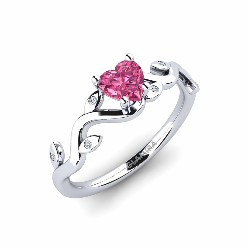 Design Solitaire Engagement Rings Efrata 585 White Gold Pink Tourmaline