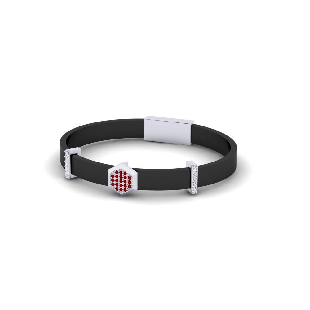Circonita Roja Pulsera para hombre Eftychiou