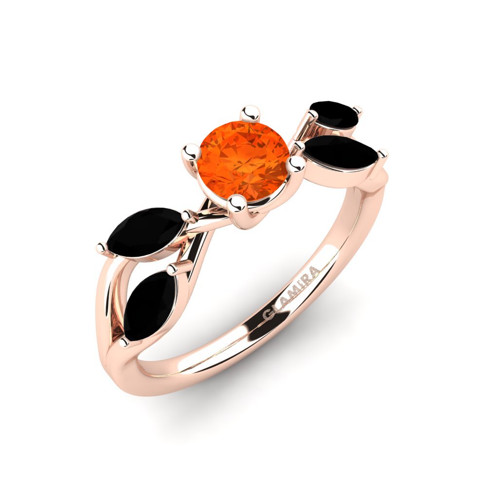 14ct Rose Gold Fire Opal Engagement Ring Egbertine