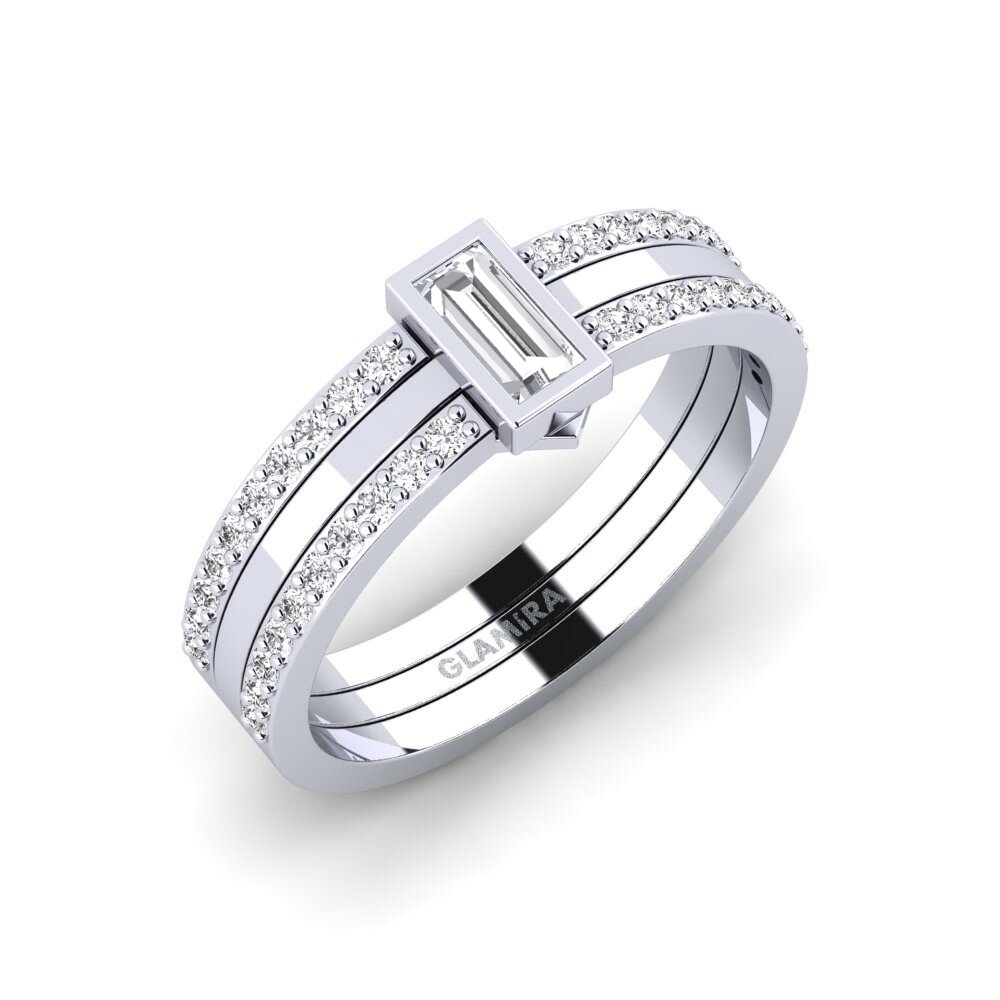 Argento 925 Anello Eguation - SET