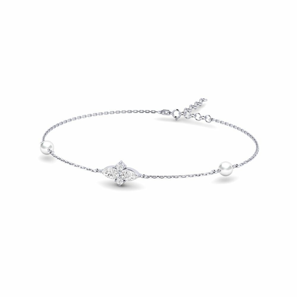 White sapphire 14k White Gold Women's Bracelet Eiffel